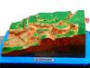 广西黄土滑坡形态地质地貌模型 地貌模型