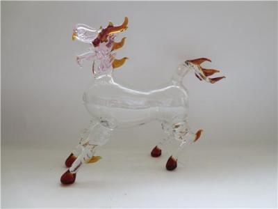 供應(yīng)麒麟酒瓶彩色動物麒麟手工藝酒瓶500ml