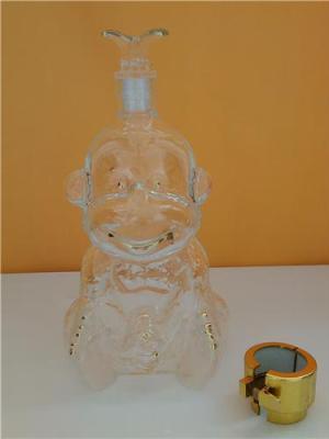 河北厂家猴子酒瓶生肖酒瓶透明玻璃酒瓶