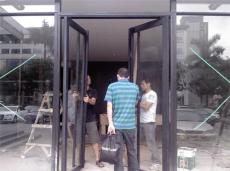 广州专业电动感应玻璃门维修安装